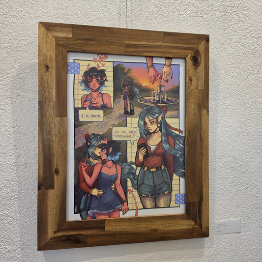 Tender Touches - Framed Digital Illustration by Valatiie