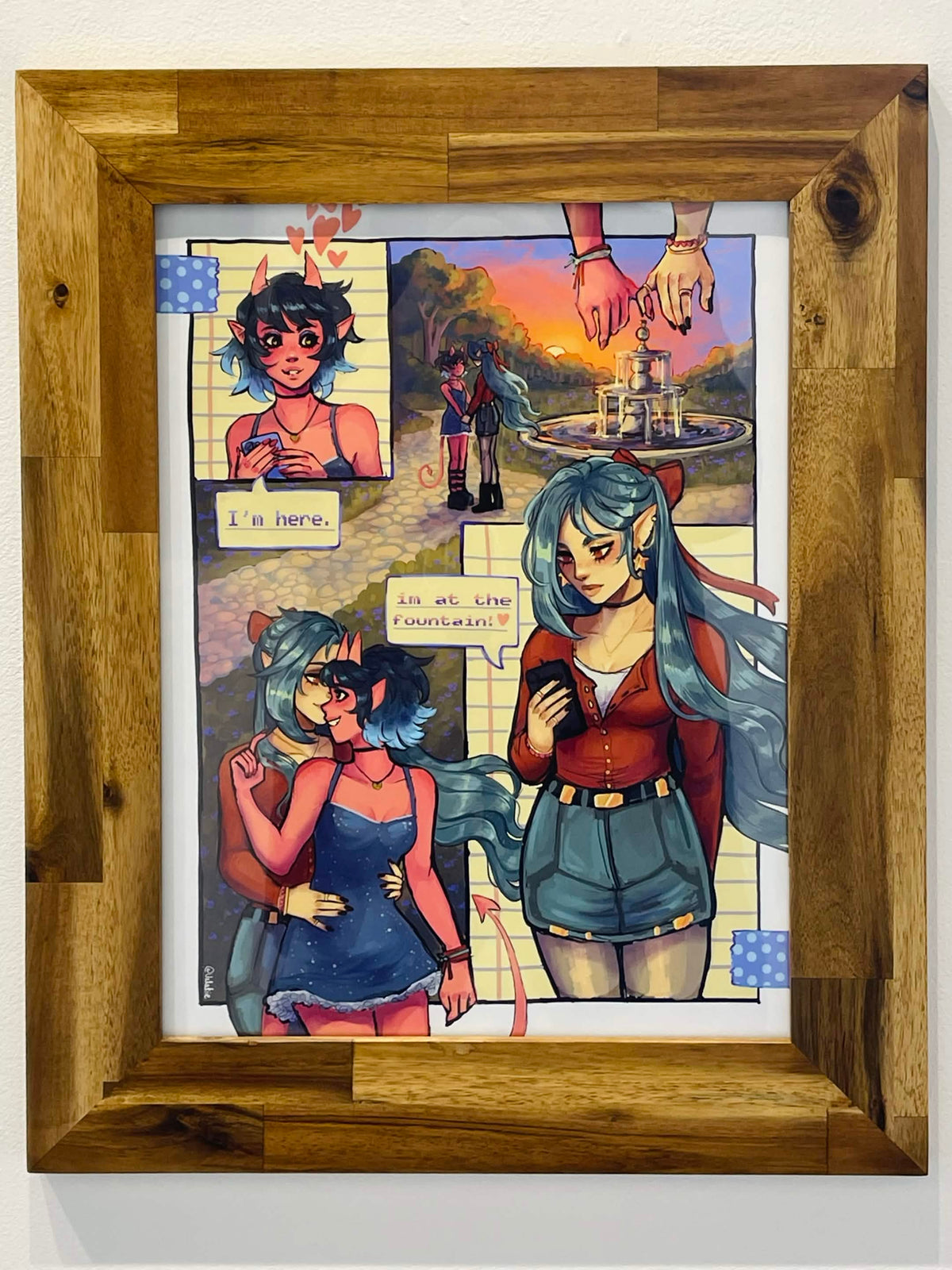 Tender Touches - Framed Digital Illustration by Valatiie